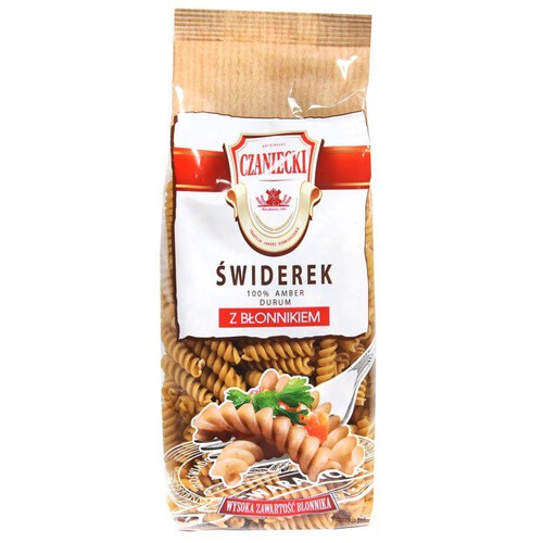 Makaron świderek z błonnikiem owsianym   Czaniecki 250 g