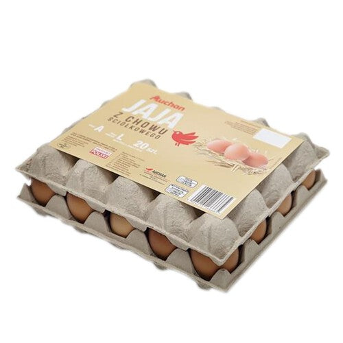 Jaja ściółkowe klasa A, rozmiar L Auchan 20 sztuk