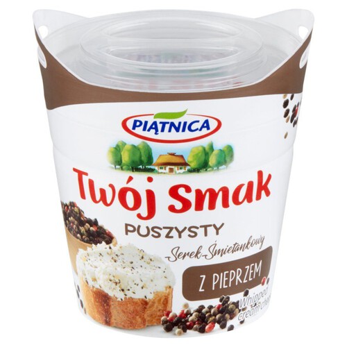 Twój Smak puszysty serek śmietankowy z pieprzem Piątnica 150 g
