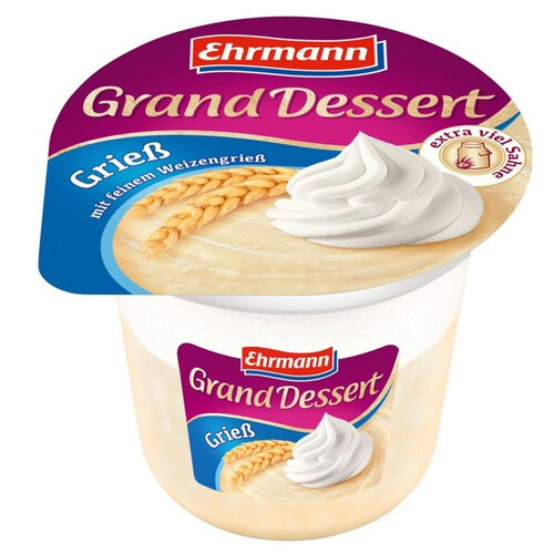 Deser mleczny z kaszą manną z bitą śmietaną EHRMANN 190 g