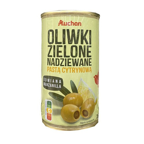 Oliwki zielone z pastą cytrynową Auchan 350 g