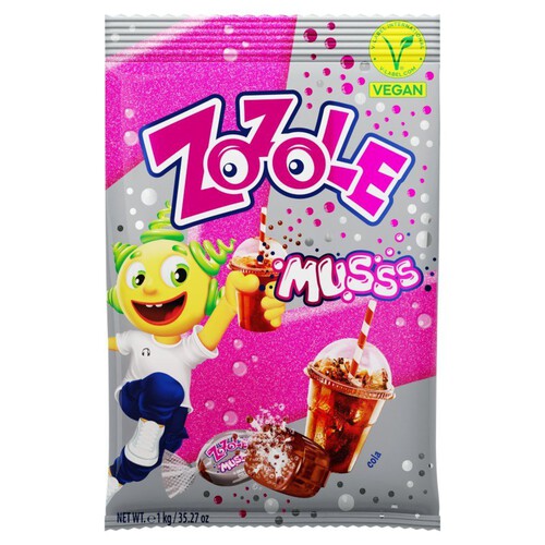 Musss karmelki z nadzieniem musującym o smaku coli Zozole 1 kg