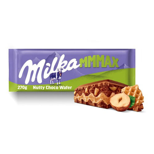 Czekolada mleczna z orzechami i wafelkami MMMax Milka 270 g