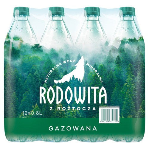 Woda mineralna gazowana Rodowita z Roztocza 12 x 600 ml