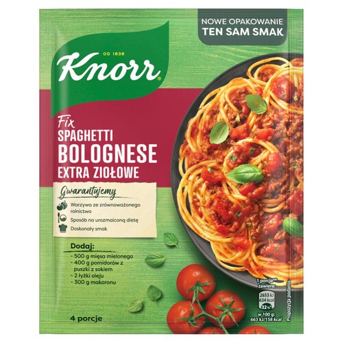 Fix spaghetti bolognese extra ziołowe  Knorr 42 g