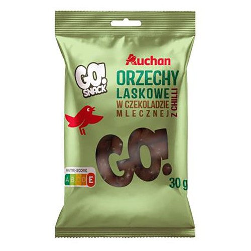 Orzechy laskowe w czekoladzie z chili Auchan 30 g