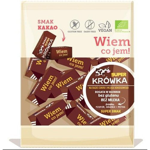 Ekologiczne krówki kakaowe bezmleczne Super Krówka 150 g