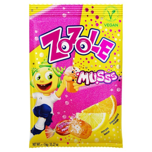 Zozole karmelki musujące cytrynowe i pomarańczowe Mieszko 1 kg
