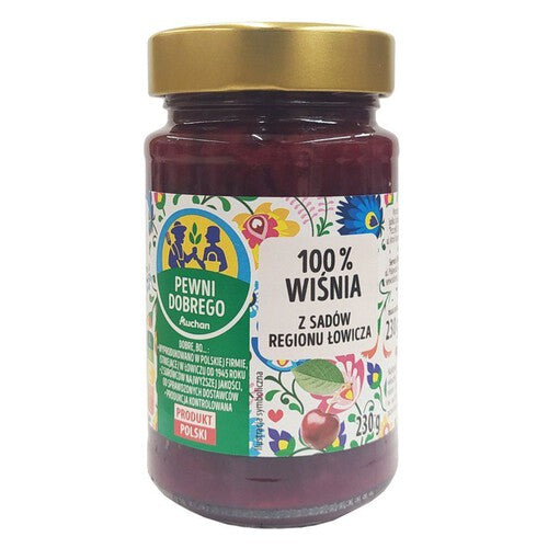 100% wiśnia z sadów regionu Łowicza Pewni Dobrego 230 g