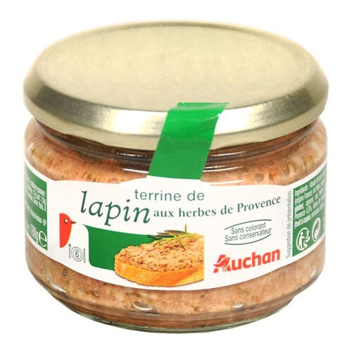 Pasztet wieprzowy z mięsem z królika i z ziołami prowansalskimi Auchan 180 g