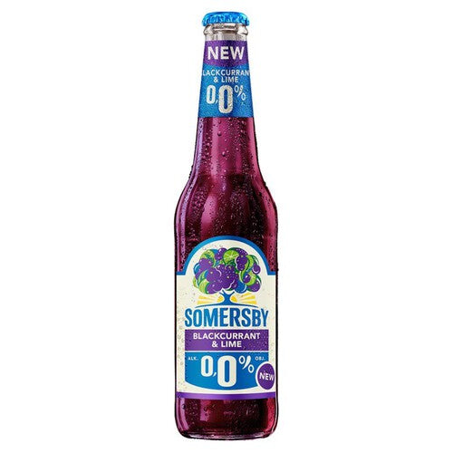 Piwo bezalkoholowe o smaku czarnej porzeczki i limonki alk.0.0% obj. Somersby 400 ml