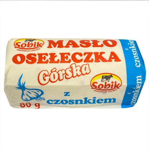 Masło Osełeczka Górska z czosnkiem Sobik 80 g