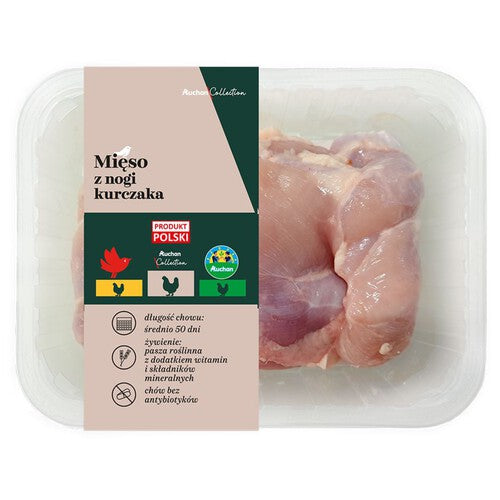 Mięso z nogi kurczaka bez antybiotyków Auchan Collection na wagę ok.500 g