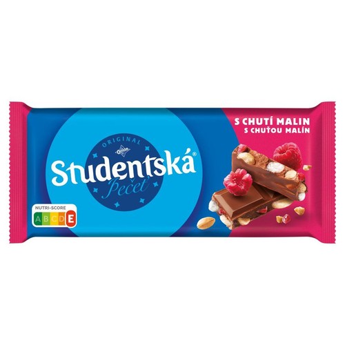 Czekolada mleczna z orzeszkami i malinami Studentska 170 g