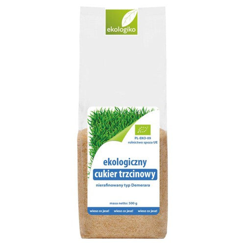 Ekologiczny cukier trzcinowy nierafinwany typ Demerara Ekologiko 500 g