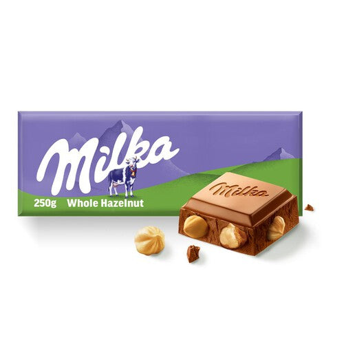 Czekolada mleczna z całymi orzechami laskowymi Milka 250 g