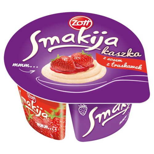 Kaszka manna na mleku z sosem truskawkowym Smakija 130 g