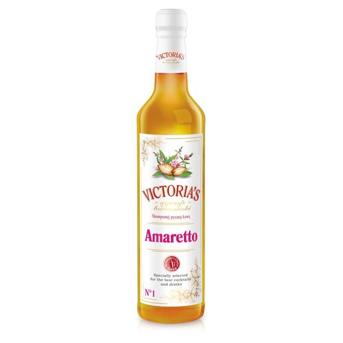 Syrop barmański o smaku Amaretto  Victorias 490 ml