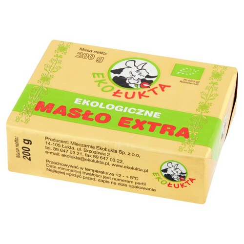 Ekologiczne masło ekstra  EKOŁukta 200 g
