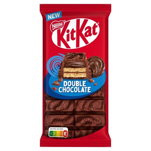 Czekolada Double Chocolate paluszki waflowe w mlecznej i deserowej czekoladzie z nadzieniem o smaku kakaowym KitKat 99 g