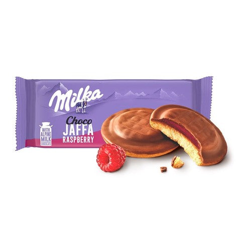 Choco Jaffa Biszkopty z galaretką malinową Milka 147 g