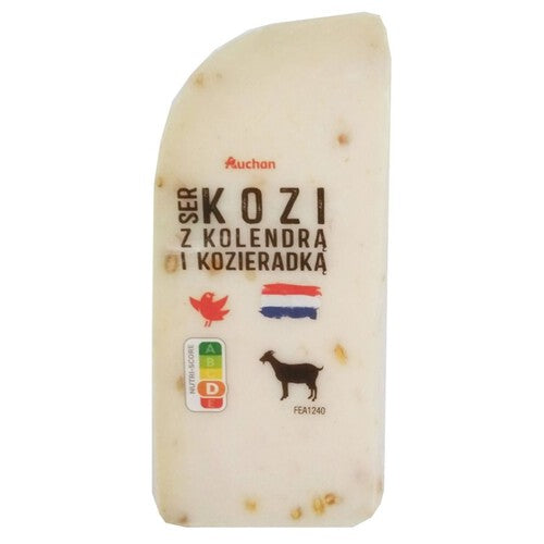 Ser kozi z kolendrą I kozieradką Auchan na wagę ok. 130 g