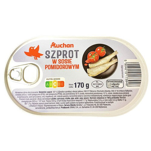 Szprot w sosie pomidorowym Auchan 170 g