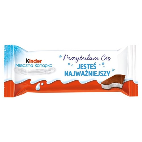 Mleczna kanapka biszkopt z mlecznym nadzieniem   Kinder 28 g