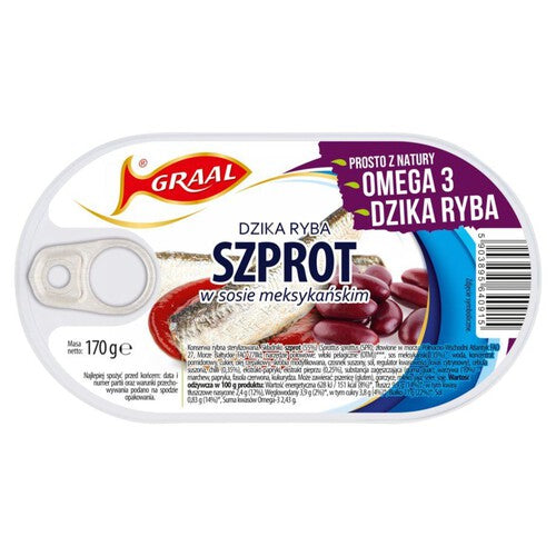 Szprot w sosie meksykańskim  GRAAL 170 g