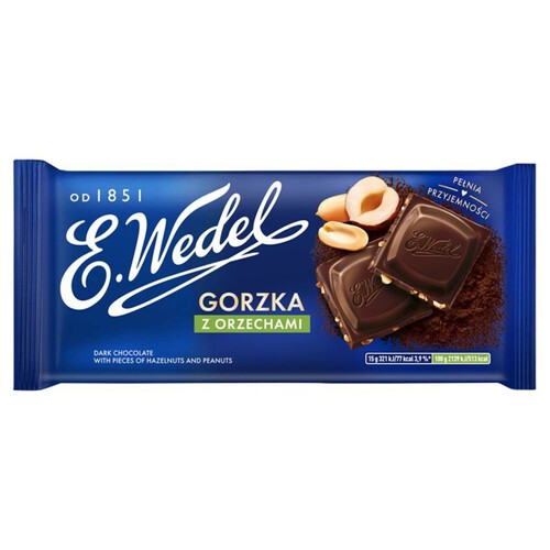 Czekolada gorzka z orzechami E.Wedel 90 g