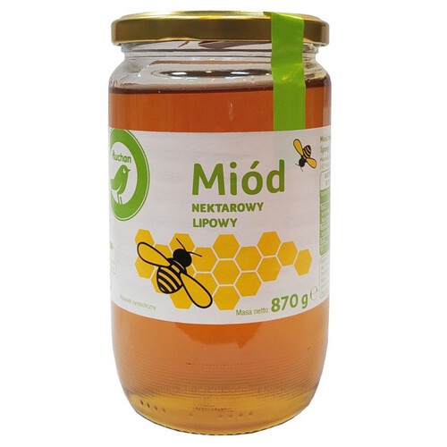 Miód nektarowy lipowy   Auchan 870 g