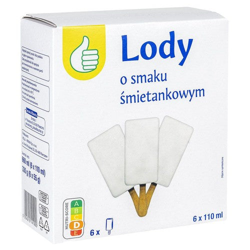 Lody o smaku śmietankowym Auchan 6 x 120 ml