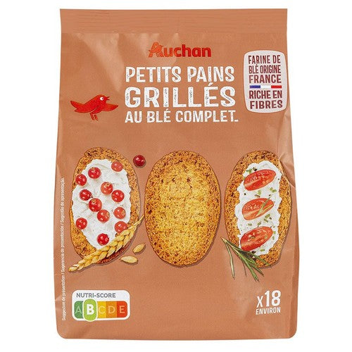 Grzanki  pieczywo pszenne trwałe z dodatkiem mąki pełnoziarnistej Auchan 225 g