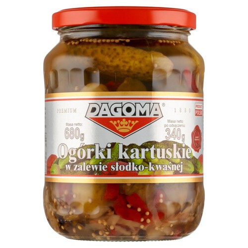 Ogórki kartuskie w zalewie słodko-kwaśnej Dagoma 680 g