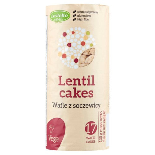 Wafle z soczewicy bezglutenowe  Lestello 130 g