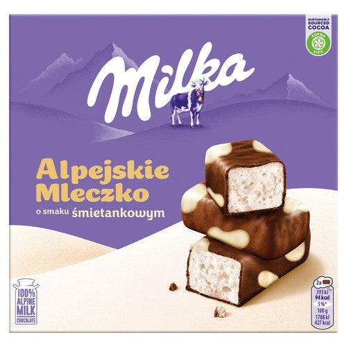 Alpejskie Mleczko o smaku śmietankowym Milka 330 g