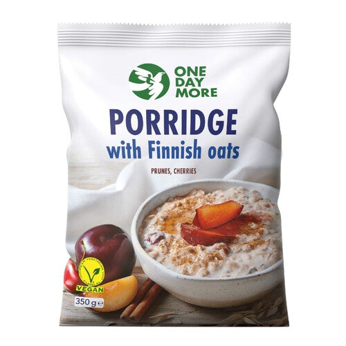 Owsianka z fińskimi płatkami – śliwki. wiśnie  One Day More 350 g