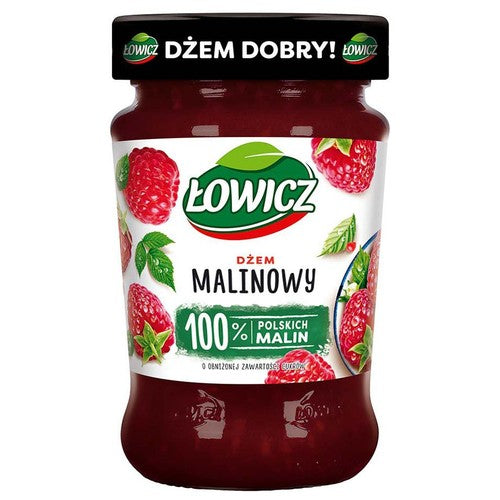 Dżem malinowy o obniżonej zawartości cukrów Łowicz 280 g