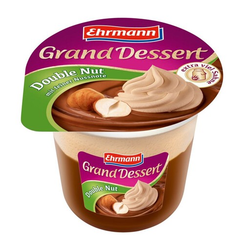 Deser mleczny o smaku orzechowym i bitą śmietanką o smaku orzechowym Ehrmann 190 g