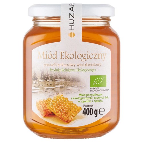 Miód ekologiczny wielokwiatowy Huzar 400 g