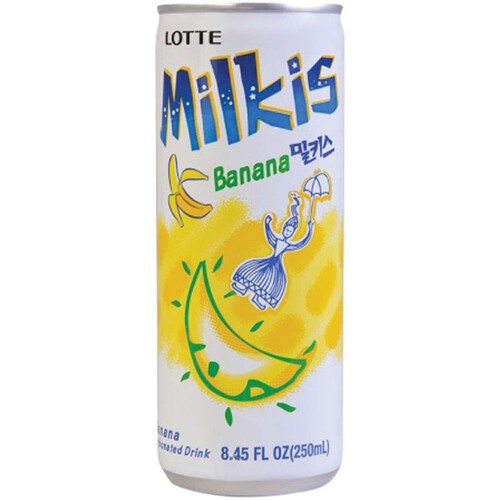 Mleczny napój gazowany - Banan   Lotte 250 ml
