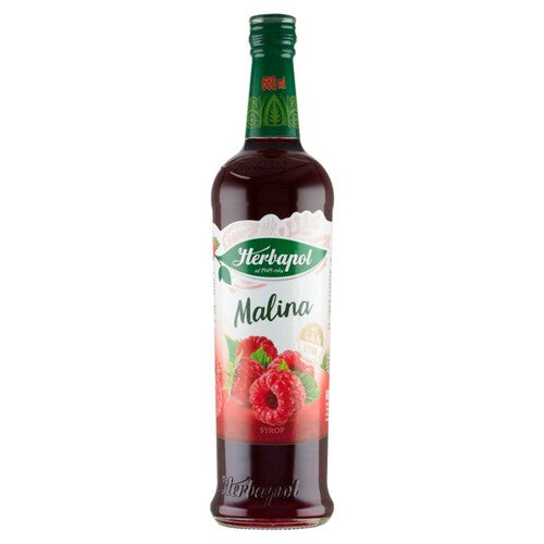 Syrop o smaku malinowym z dodatkiem witamin i cynku Herbapol 680ml