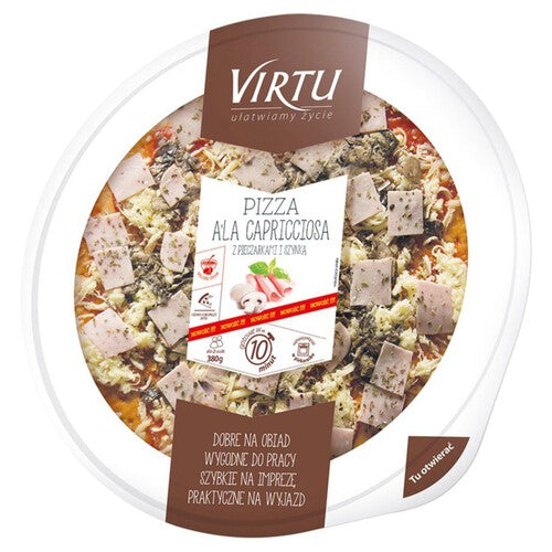 Pizza ala Capricciosa z pieczarkami i szynką Virtu 380 g