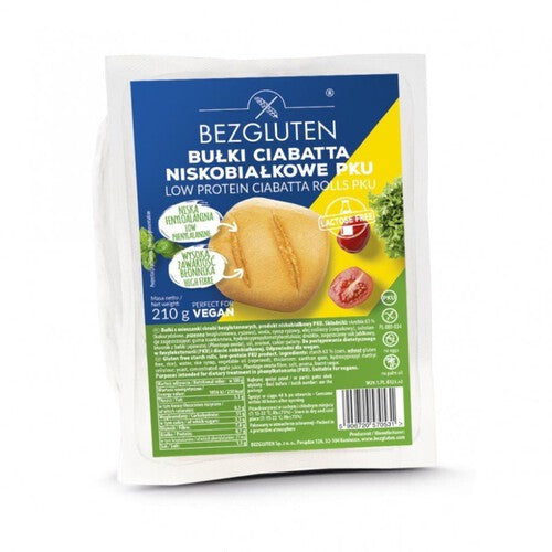 Bułki ciabatta niskobiałkowe PKU Bezgluten 210 g