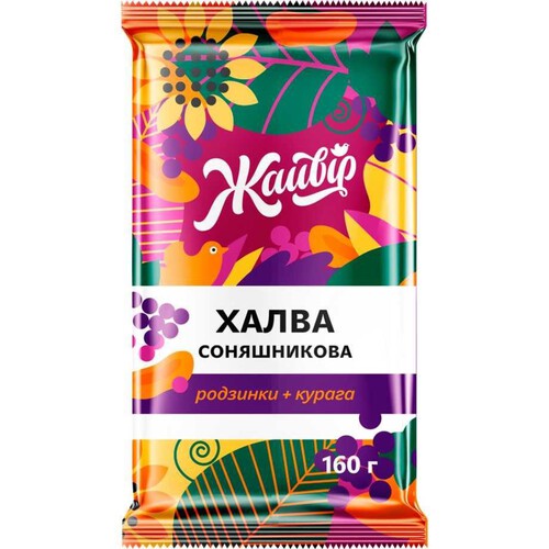 Chałwa słonecznikowa mieszanka owocowa Jaivir 160 g