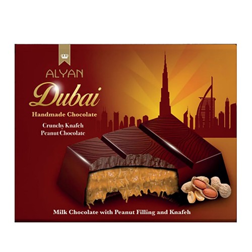 Czekolada Dubajska mleczna z nadzieniem orzechowym i kunafą Alyan 100 g