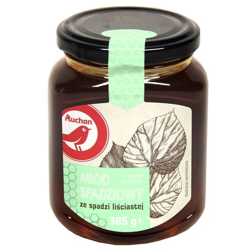 Miód pszczeli spadziowy ze spadzi liściastej Auchan 385 g