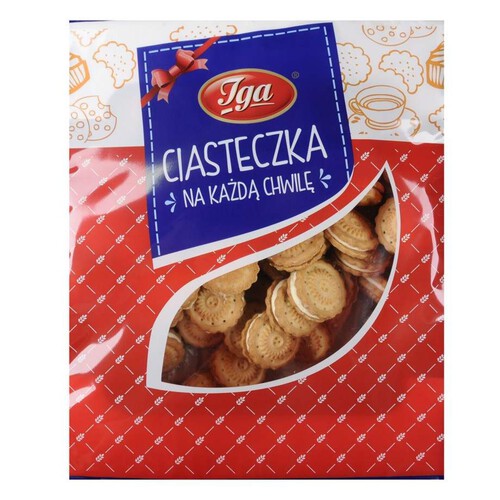 Ciastko kruche z kremem o smaku śmietankowym  Iga 1 kg