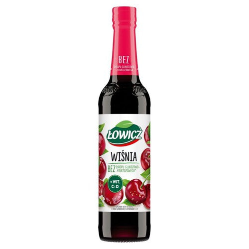 Syrop o smaku wiśniowym z witaminami C i D Łowicz 400 ml