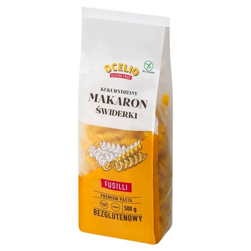 Makaron kukurydziany świderki, bezglutenowy Ocelio 500 g